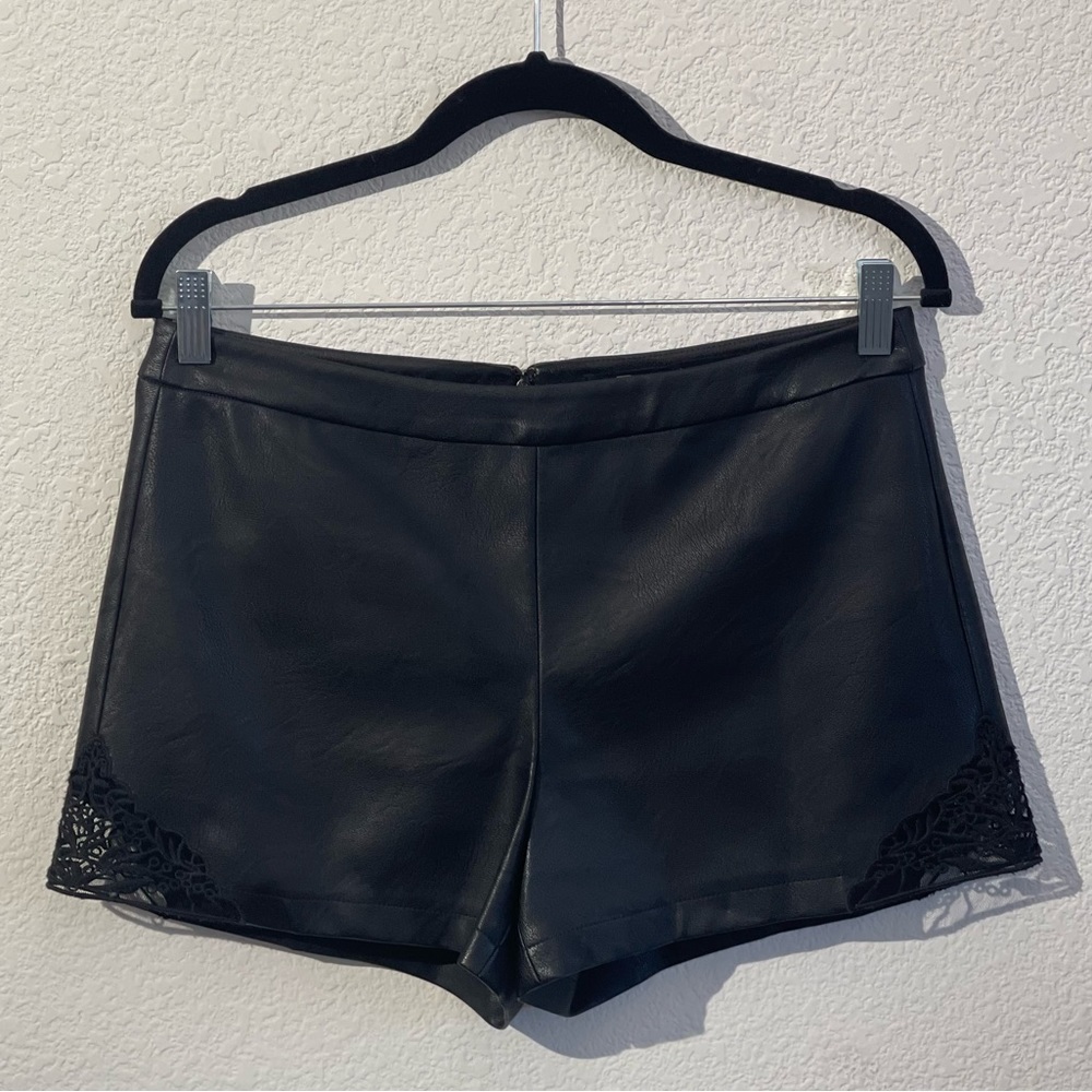 Guess Faux Leather Embroidered Club Short 
Style #W53D50W6YD0